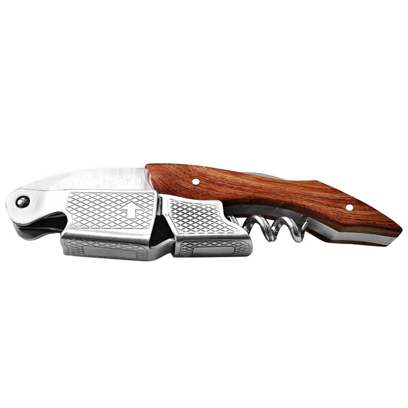 Wood Handle Waiter's Corkscrew Wine Opener