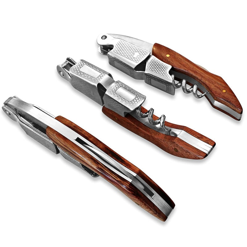 Wood Handle Waiter's Corkscrew Wine Opener