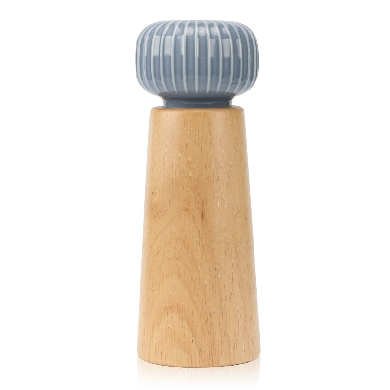 Wood Pepper Mill with Adjustable Ceramic Grinder Rotor