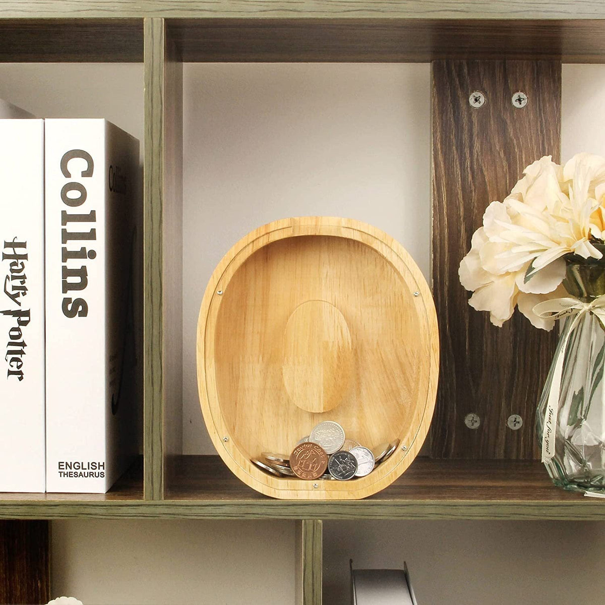 Wooden Letter Piggy Bank for Personalized Home Decor