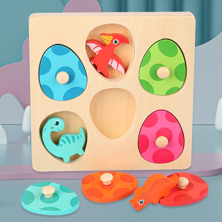 Wooden Dinosaur Puzzle for Early Learning & Fine Motor