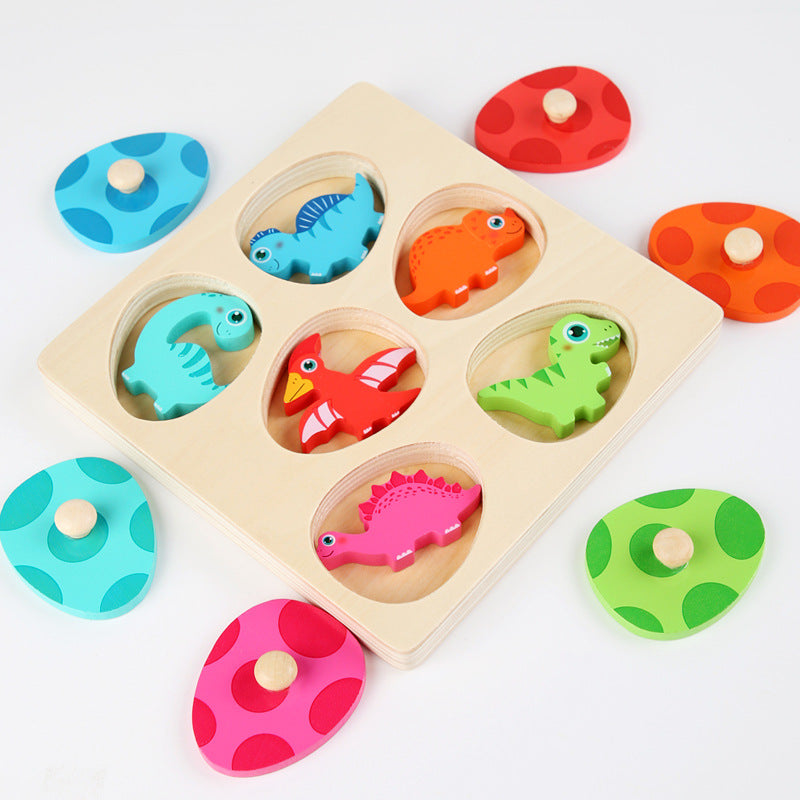 Wooden Dinosaur Puzzle for Early Learning & Fine Motor