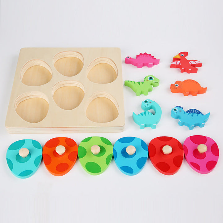 Wooden Dinosaur Puzzle for Early Learning & Fine Motor