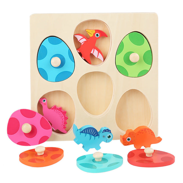 Wooden Dinosaur Puzzle for Early Learning & Fine Motor