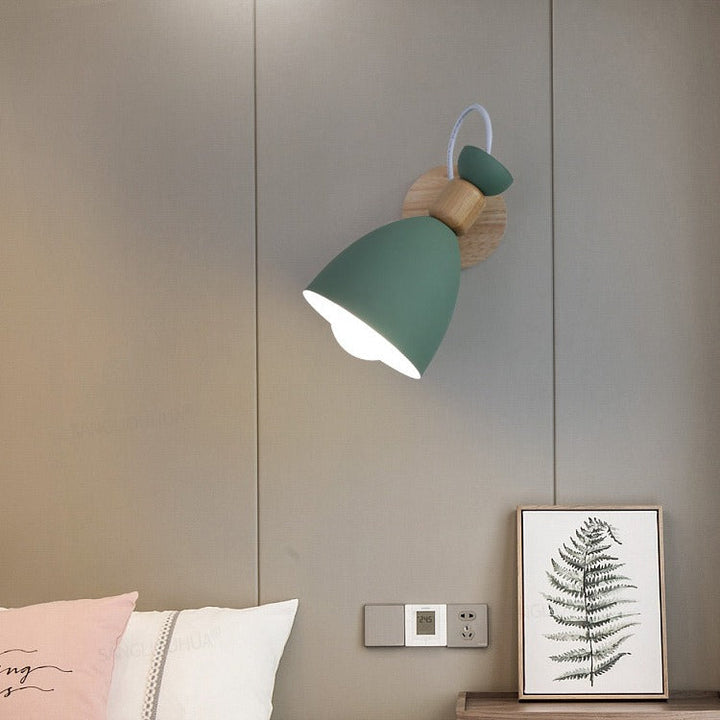 Wooden Wall Lamp for Bedside Reading & Corridor Light