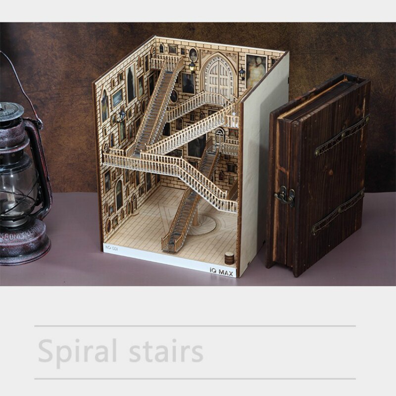 Wooden Book Nook Bookends for Miniature Shelf Decor