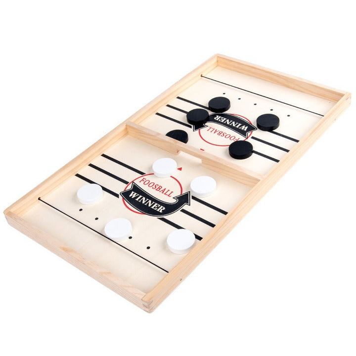 Wooden Tabletop Foosball Game for Screen-Free Family Fun