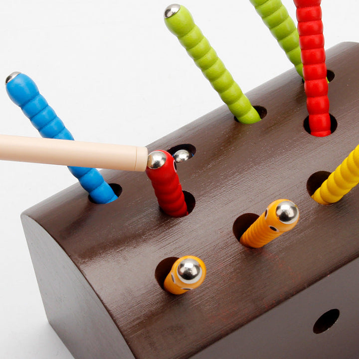 Wooden Bug Catch Game for Fine-Motor Skills & Play