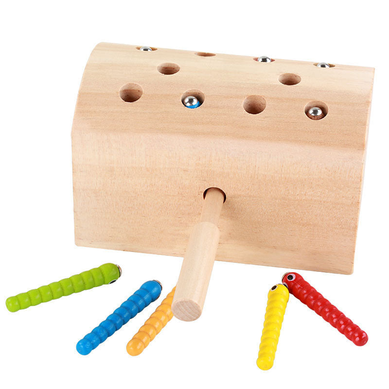 Wooden Bug Catch Game for Fine-Motor Skills & Play