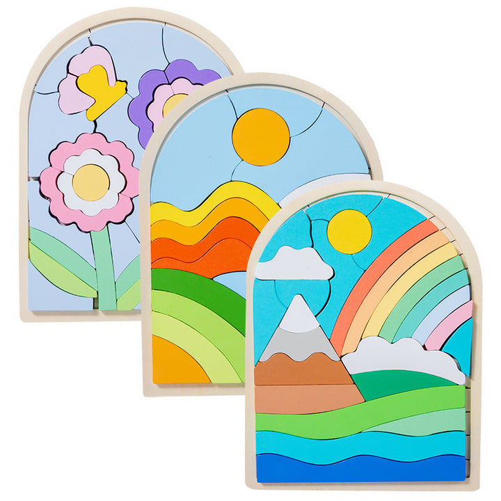 3D Wooden Children's Puzzle for Focus & Early Learning