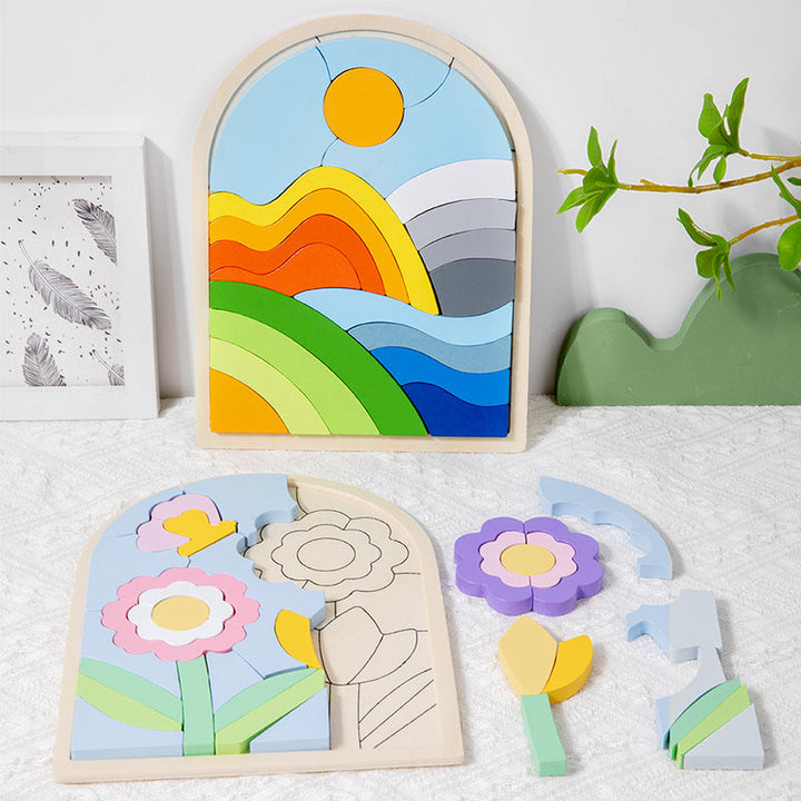 3D Wooden Children's Puzzle for Focus & Early Learning