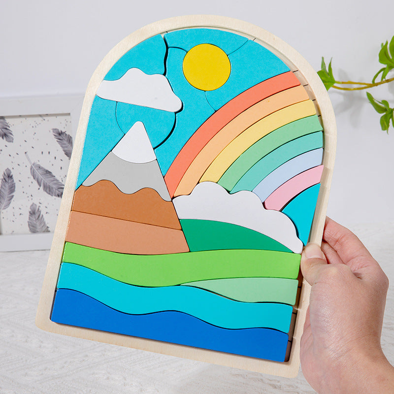 3D Wooden Children's Puzzle for Focus & Early Learning