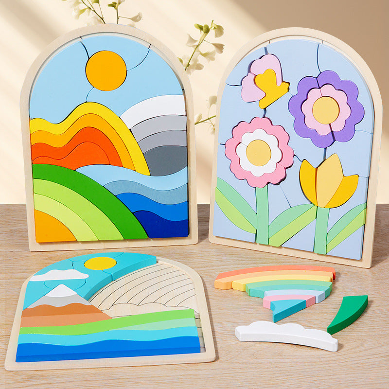 3D Wooden Children's Puzzle for Focus & Early Learning