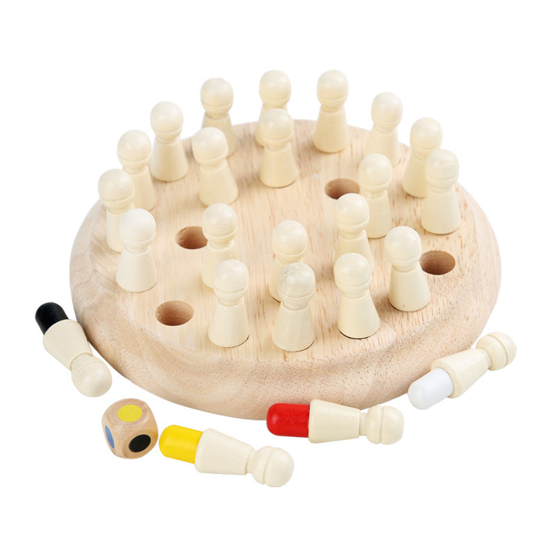 Wooden Color Memory Game for Screen-Free Learning