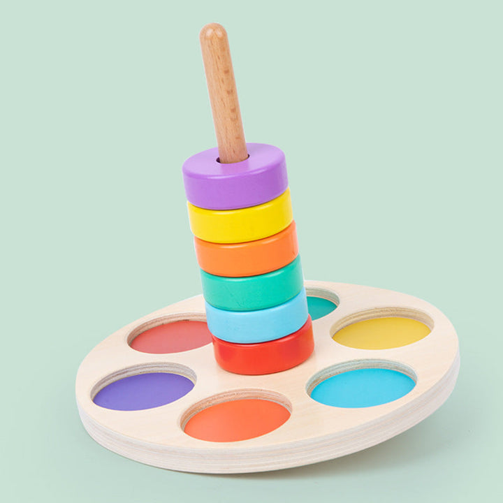 Wooden Color Sorting Toy for Toddler Fine Motor Play