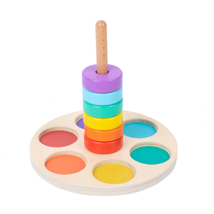 Wooden Color Sorting Toy for Toddler Fine Motor Play
