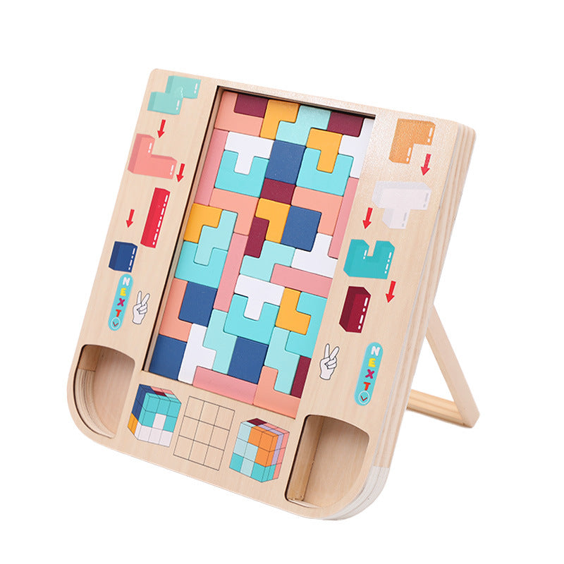 Wooden Tetris Puzzle Game for Kids’ Spatial Thinking