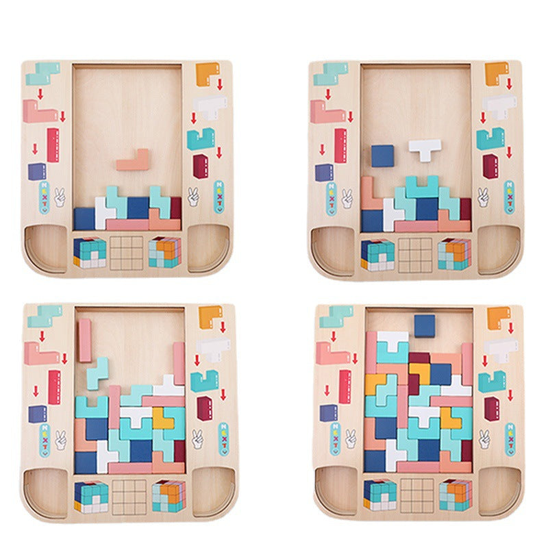 Wooden Tetris Puzzle Game for Kids’ Spatial Thinking