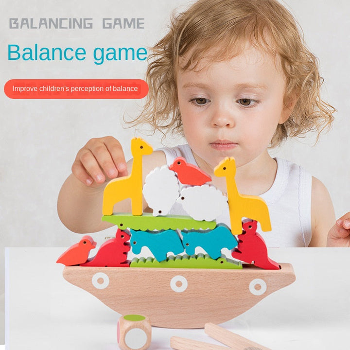 Wooden Balance Toy for Kids | Animal Stacking Game