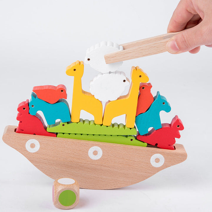 Wooden Balance Toy for Kids | Animal Stacking Game