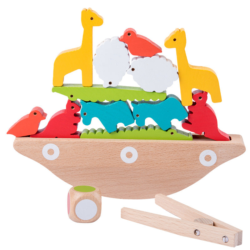 Wooden Balance Toy for Kids | Animal Stacking Game