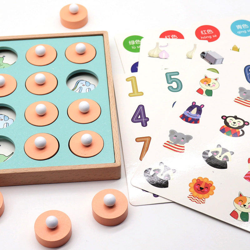 Wooden Memory Matching Game for Preschool Learning