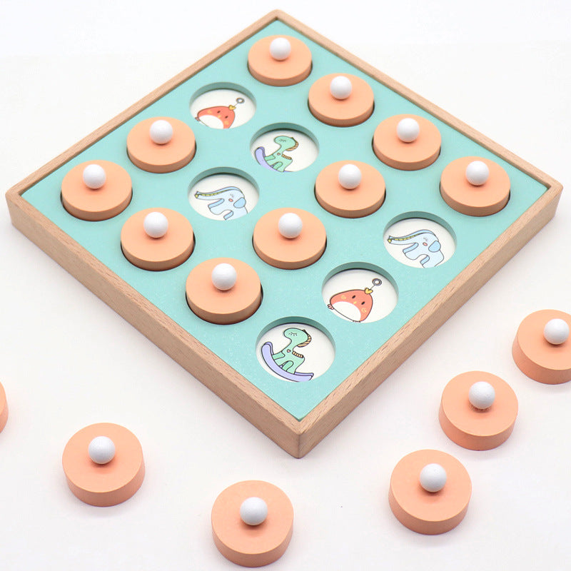 Wooden Memory Matching Game for Preschool Learning