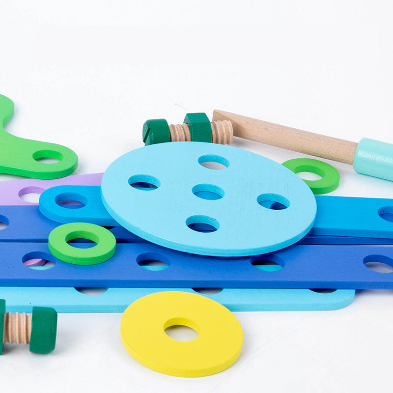 Wooden Nut Puzzle Set for Creative Fine-Motor Play