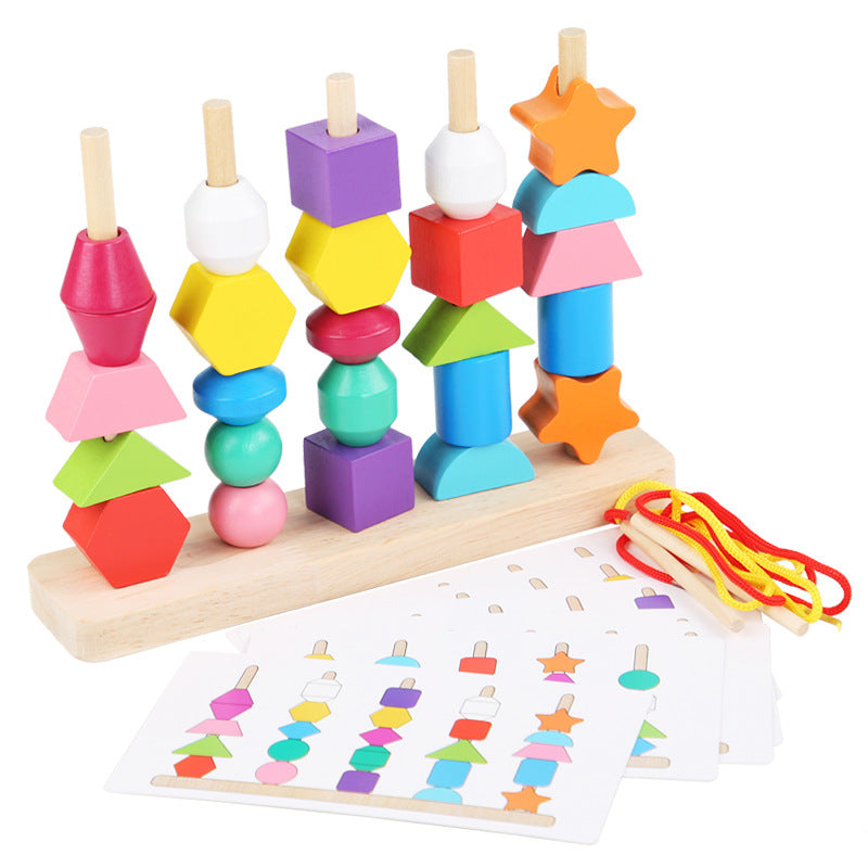 Wooden Puzzle Toy for Fine Motor Learning and Play