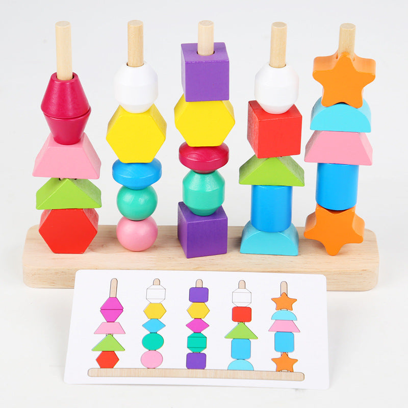 Wooden Puzzle Toy for Fine Motor Learning and Play