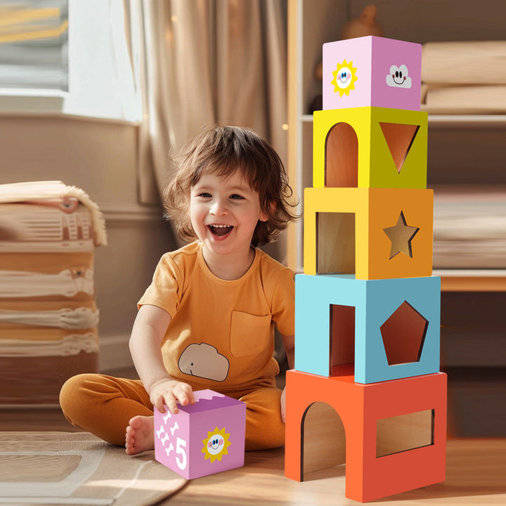 Wooden Puzzle Box Game for Spatial Thinking Skills