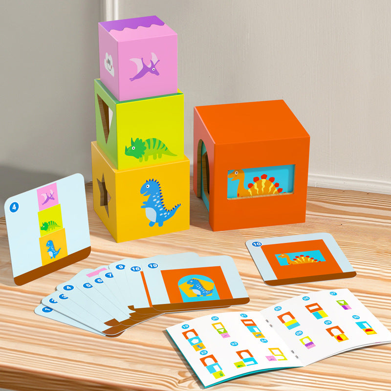 Wooden Puzzle Box Game for Spatial Thinking Skills