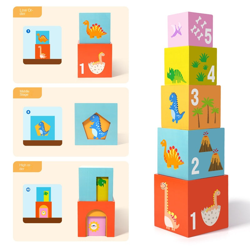 Wooden Puzzle Box Game for Spatial Thinking Skills