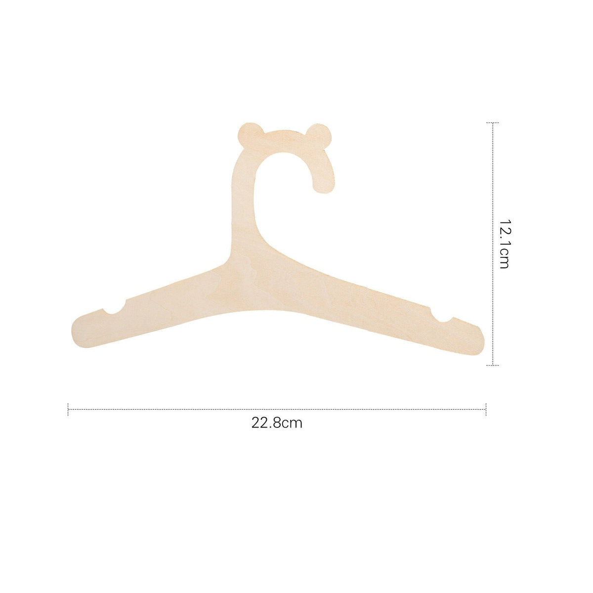 Wooden Kids Hanger with Grooved Grip for Neat Closets