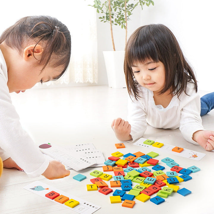 Wooden Word Puzzle Game for Hands-On Spelling Practice