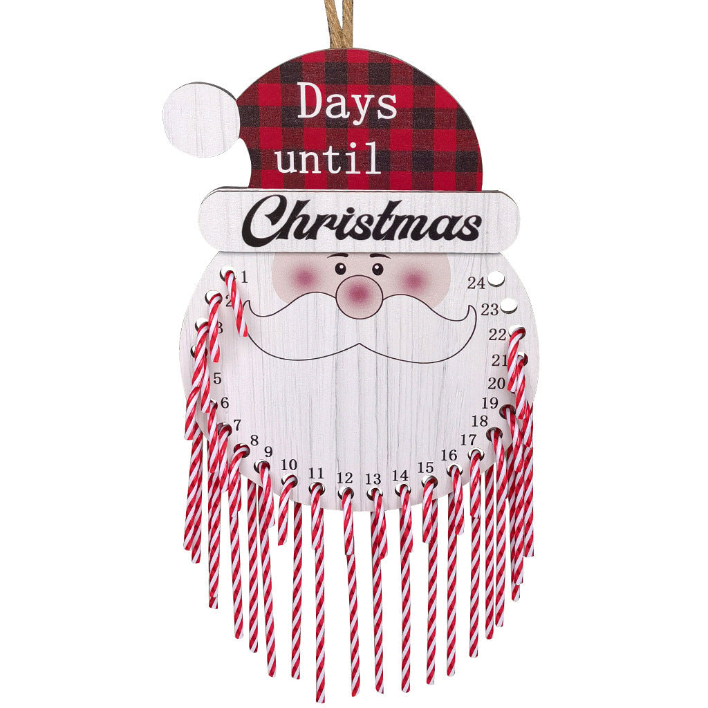 Wooden Christmas Countdown Advent Calendar Decoration