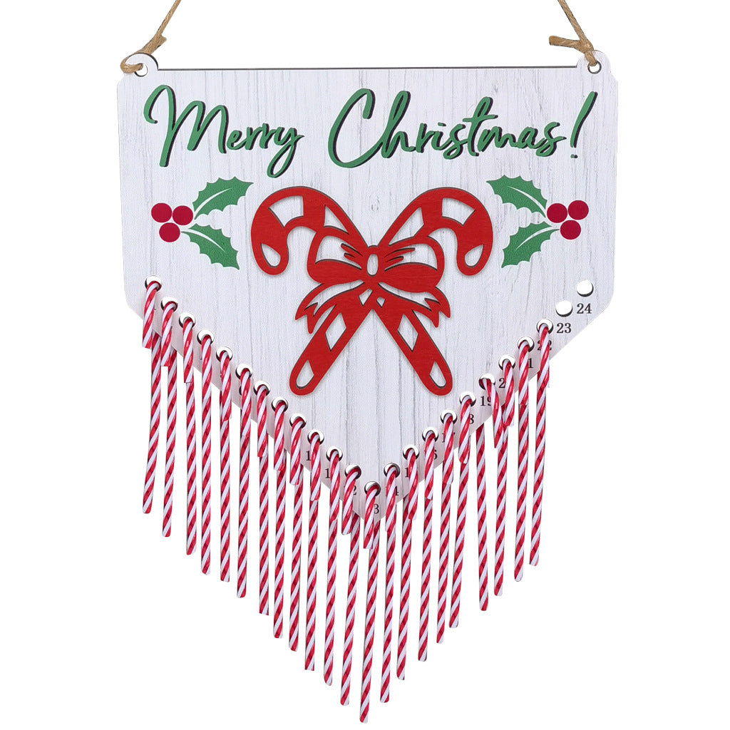 Wooden Christmas Countdown Advent Calendar Decoration