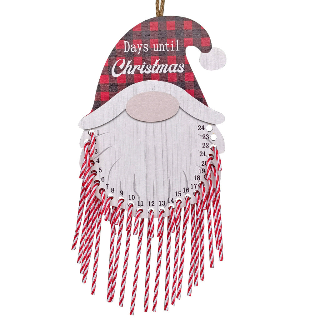 Wooden Christmas Countdown Advent Calendar Decoration