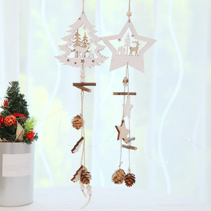 Wooden Christmas Ornaments for Cozy Rustic Home Decor