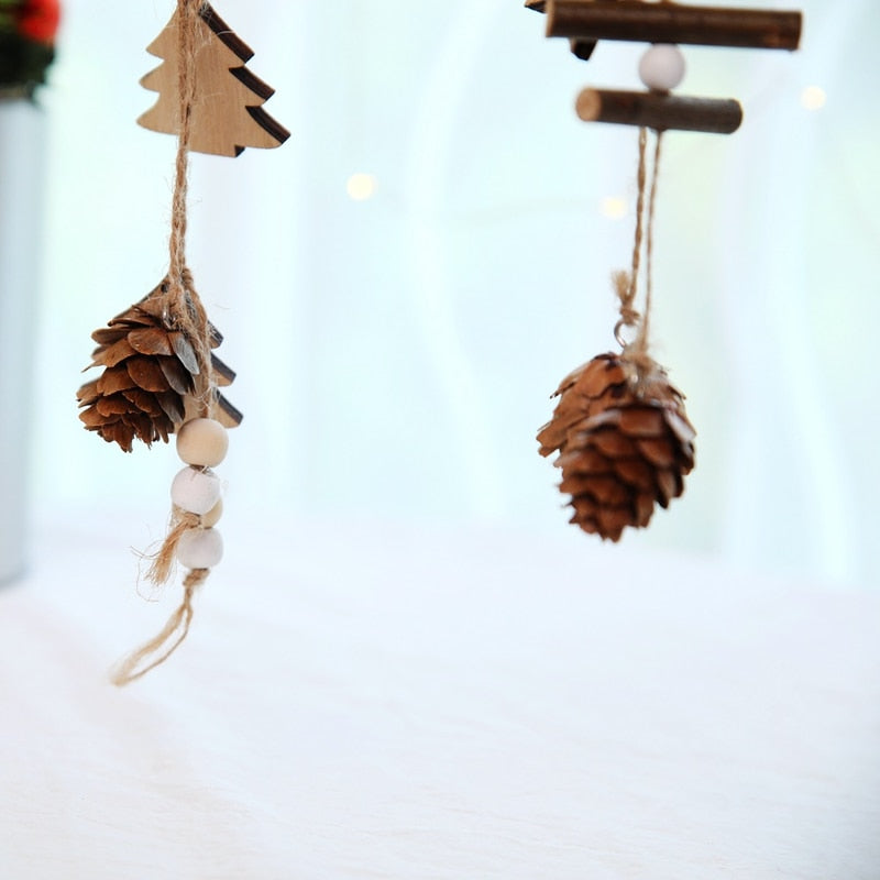 Wooden Christmas Ornaments for Cozy Rustic Home Decor