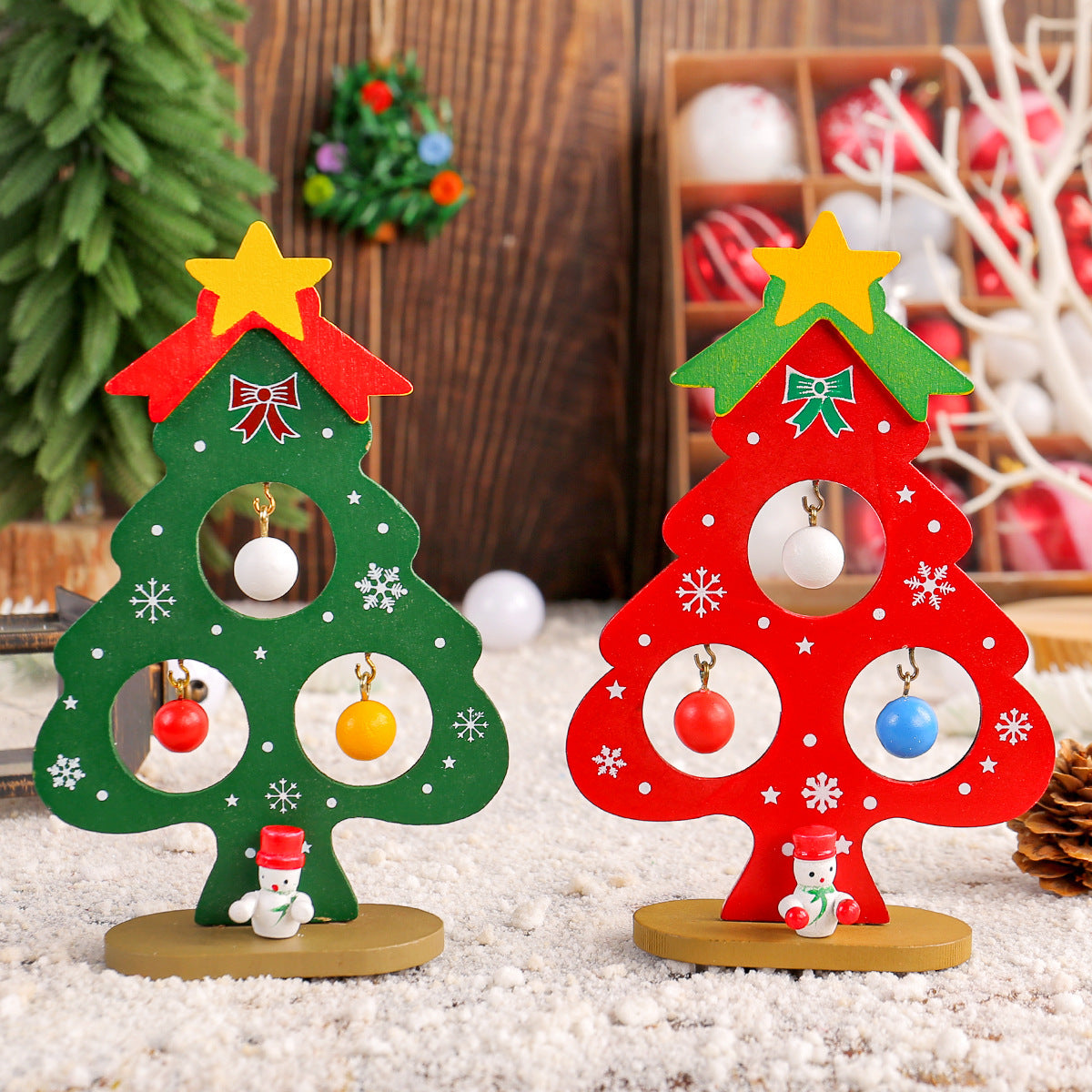 Wooden Christmas Tree Ornament for Kids DIY Holiday Fun