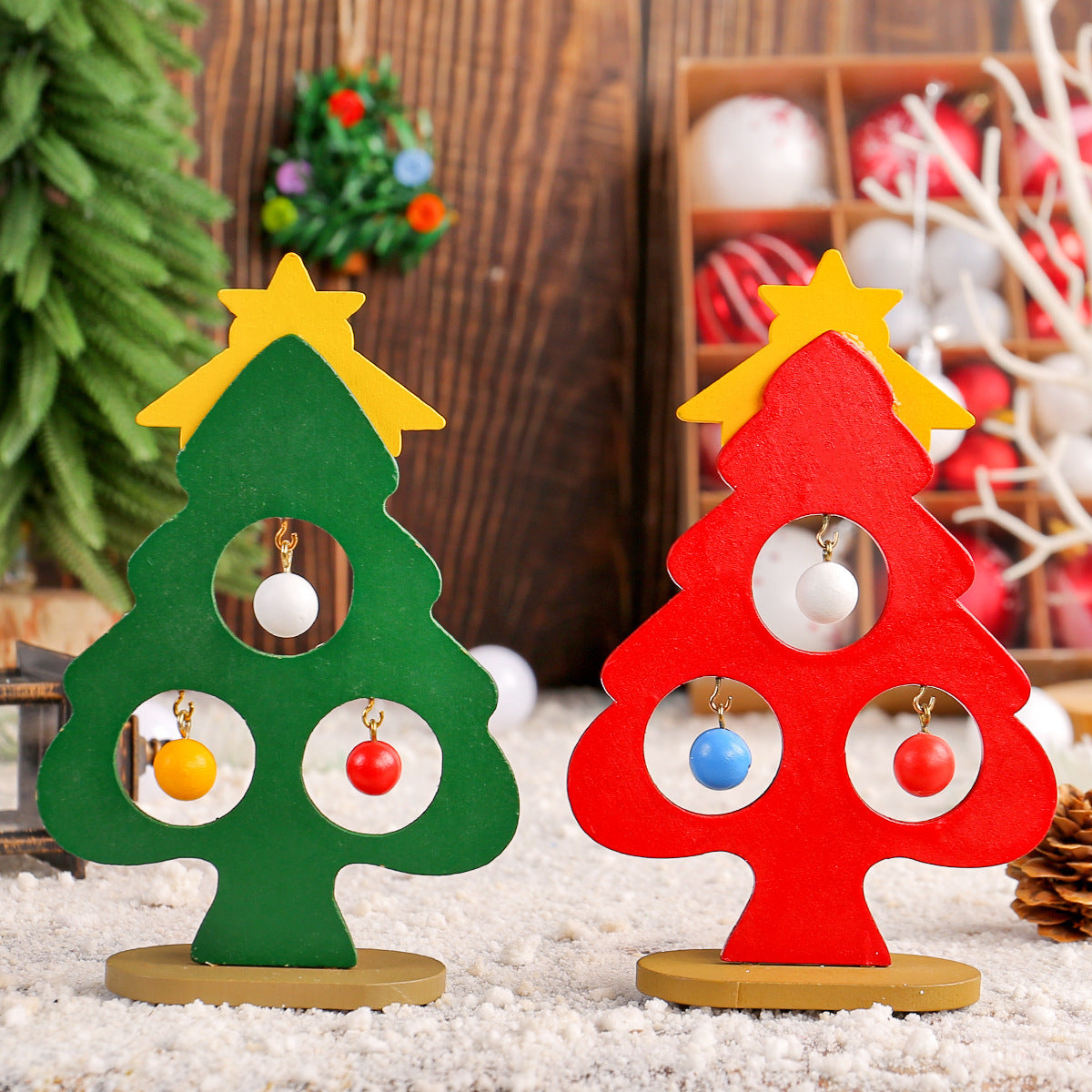 Wooden Christmas Tree Ornament for Kids DIY Holiday Fun