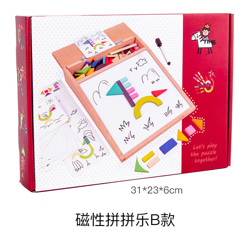 Magnetic Drawing Board & Puzzle Toy for Creative Play