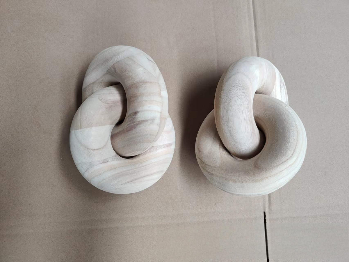 Interlocking Wooden Decor for Natural Sculptural Warmth
