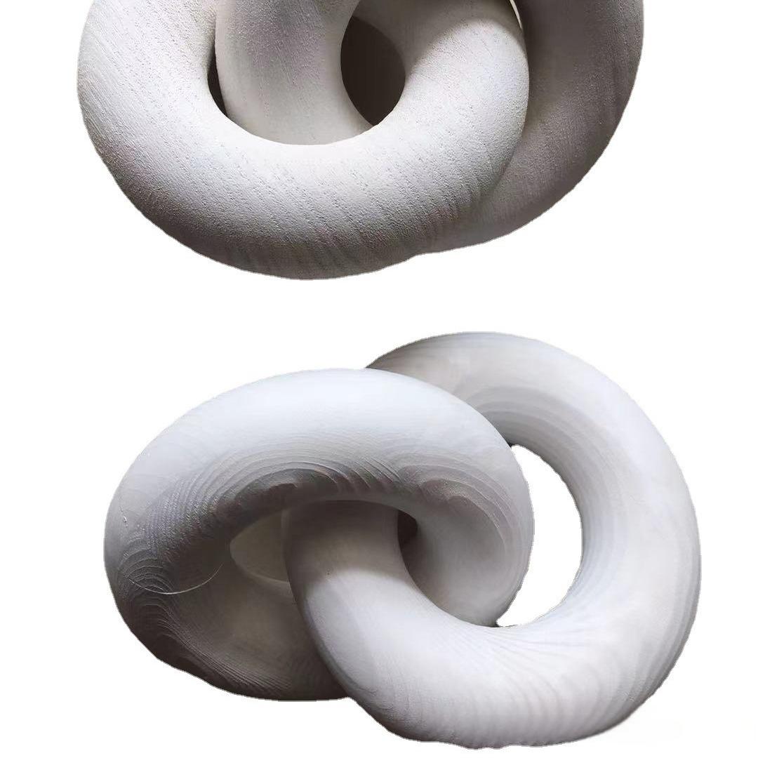 Interlocking Wooden Decor for Natural Sculptural Warmth