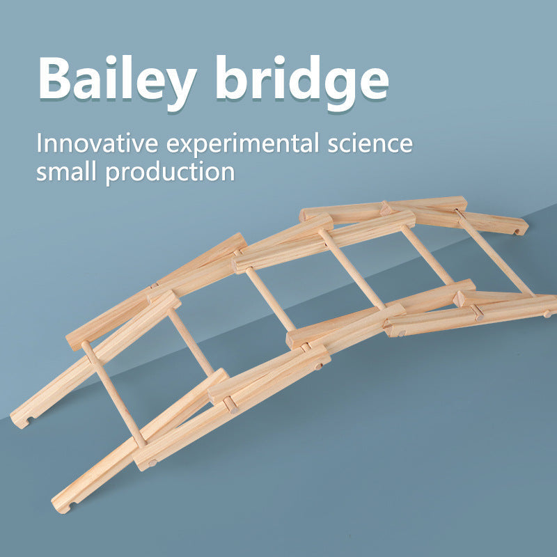 Wooden Bailey Bridge Puzzle for Hands-On STEM Play