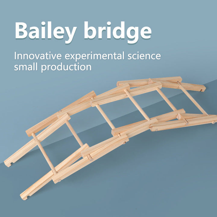 Wooden Bailey Bridge Puzzle for Hands-On STEM Play