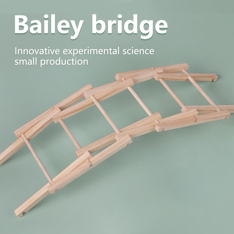 Wooden Bailey Bridge Puzzle for Hands-On STEM Play
