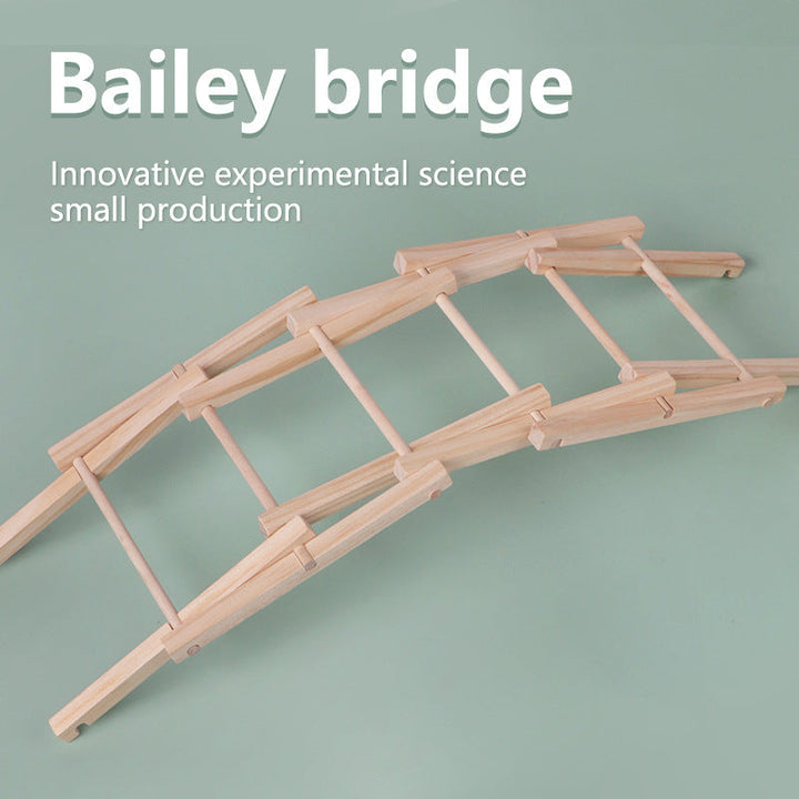 Wooden Bailey Bridge Puzzle for Hands-On STEM Play