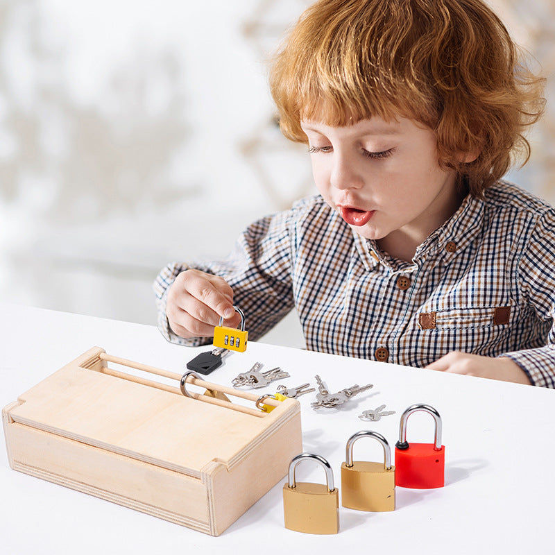 Montessori Locking Toy Box for Fine-Motor Learning